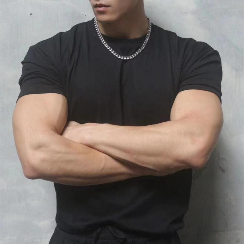 ・カテゴリ: Tシャツ・性別: 男性・スタイル: スポーツカジュアル・ネックライン: クルーネック・主な素材: 綿80%・カラー展開: 白、ライトグレー、ダークグレー、ダークグリーン、黒・サイズ展開: S、M、L、XL、XXL、XXXL