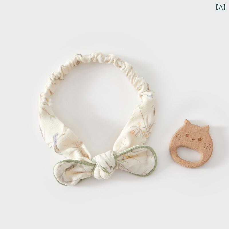 bloomelierのヘアアクセサリー ベビー 伸縮性 ヘアバンド コットン A類 新生児 赤ちゃん 囟門保護 頭部ケア シームレス 優しい肌触り 締め付けない シンプルデザイン 髪飾り｜アングル2