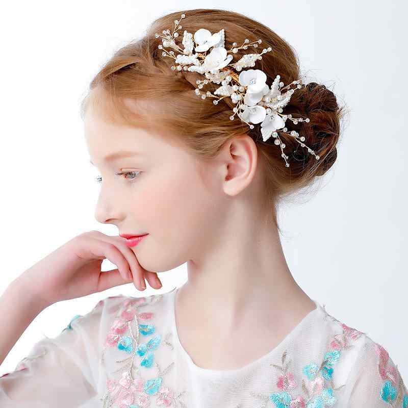 Cachucha - ヘアアクセサリー 女の子 髪飾り ヘッドドレス 花冠 パールヘアクリップ ヘアバンド カチューシャ ウェディング 発表会 フォーマル ドレスアップ パーティー 記念撮影 プリンセス エレガント かわいい