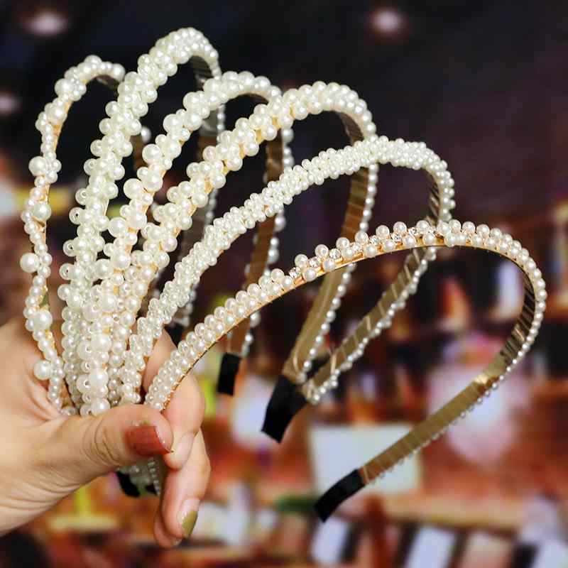 ヘアアクセサリー レディース 韓国風 パール リボン カチューシャ クラウン シンプ...
