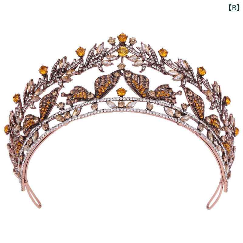 ヘッドドレス レディース レトロ プリンセススタイル クラウン 蝶モチーフ ラインストーン装飾 カチューシャ 結婚式 パーティー イベント 発表会 3