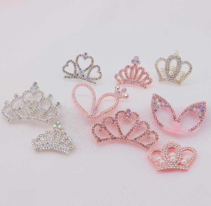 キッズ 女の子 ヘアアクセサリー 不織布 ラインストーン 煌めく クラウン うさ耳デザイン…