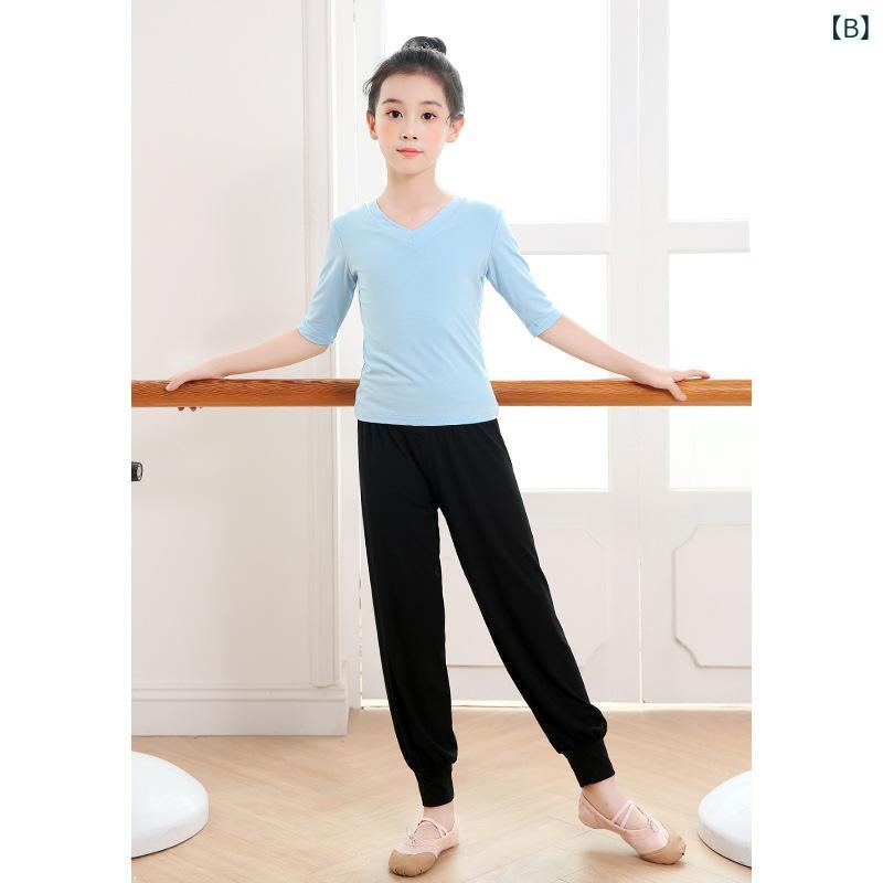 ダンスウェア 女の子 モダール素材 体操服 バレエ ヨガ レッスン着 中国舞 ラテン...