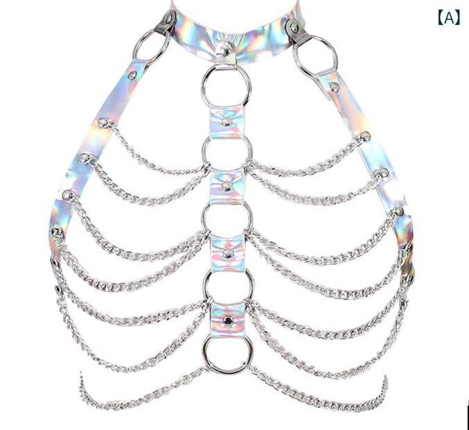 乐天商城 - ファッション小物 レディース ホログラム 虹色 フェイクレザー 細身 ピンバックル 個性的 クール 夏 ウエストマークベルト アクセサリー 着回し