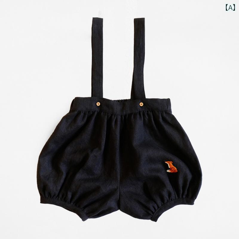 ・スタイル: 欧米風・素材: 綿麻 (麻50%)・性別: ユニセックス・対象年齢: 乳幼児(1〜3歳、80〜100cm)・デザイン: オーバーオール・加工: 柔軟加工・柄: 無地、アニメ・要素: カントリー、アニメ、オーバーオール、キュート・ウエスト: ハイウエスト・ウエスト開閉: ゴムウエスト・カラー: ブラック, グリーン, レッド, グリーン(オレンジストラップ)・身長: 80cm, 90cm, 100cm, 110cm, 120cm・カテゴリ: 子供用パンツ