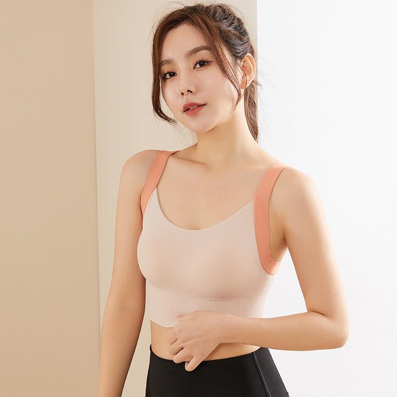 Wear - スポーツブラ レディース 高サポート 一体型 美背 クロスストラップ 揺れ軽減 フィットネス ジム ランニング ヨガ トレーニング 快適 ホールド 通気性 春夏