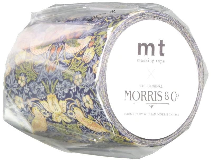 Rakuten - カモ井加工紙 マスキングテープ mt ウィリアムモリス Strawberry Thief Indigo/Mineral 50mm×7m MTWILL26