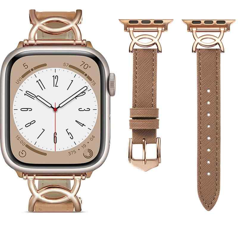 [Youmai] コンパチブル Apple Watch バンド 本革 レディース Apple watch Series11/10/9/ 8/7/6/5/4/3/2/1/SE レザー交換ベルト 柔らかい おしゃれ 可愛い アップルウォッチ バンド 女性専用