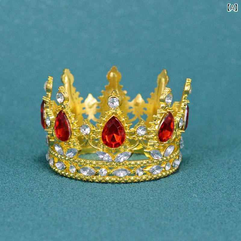ヘアアクセサリー レディース ウェディング クラウン ティアラ バロック 花嫁 花飾り クイーン パーティー ヘッドドレス ミスコン ミニ 高級感 合金 電気メッキ加工 金 銀 ピンク