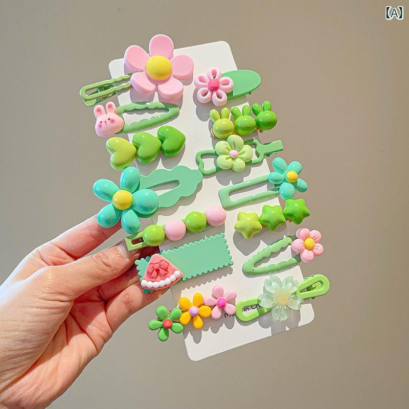 ヘアアクセサリー 女の子 スパンコール 蝶々クリップ キラキラ ハート 星 小花 ヘ...