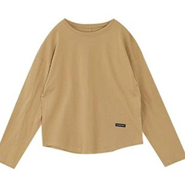 Other - Tシャツ レディース 長袖 ルーズ インナー 純色 透け レトロ 秋冬 通勤 ポリエステル トップス クルーネック グリーン グレー ブラウン