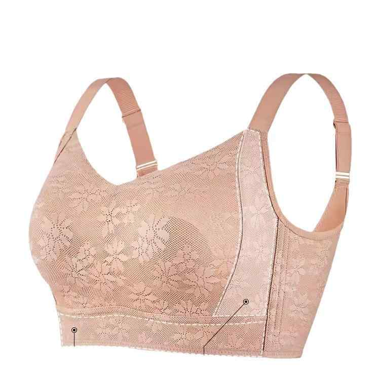ブラジャー レディース 夏 薄手 大きめバスト 胸小さく見せる 無痕 ニップル隠し 3...
