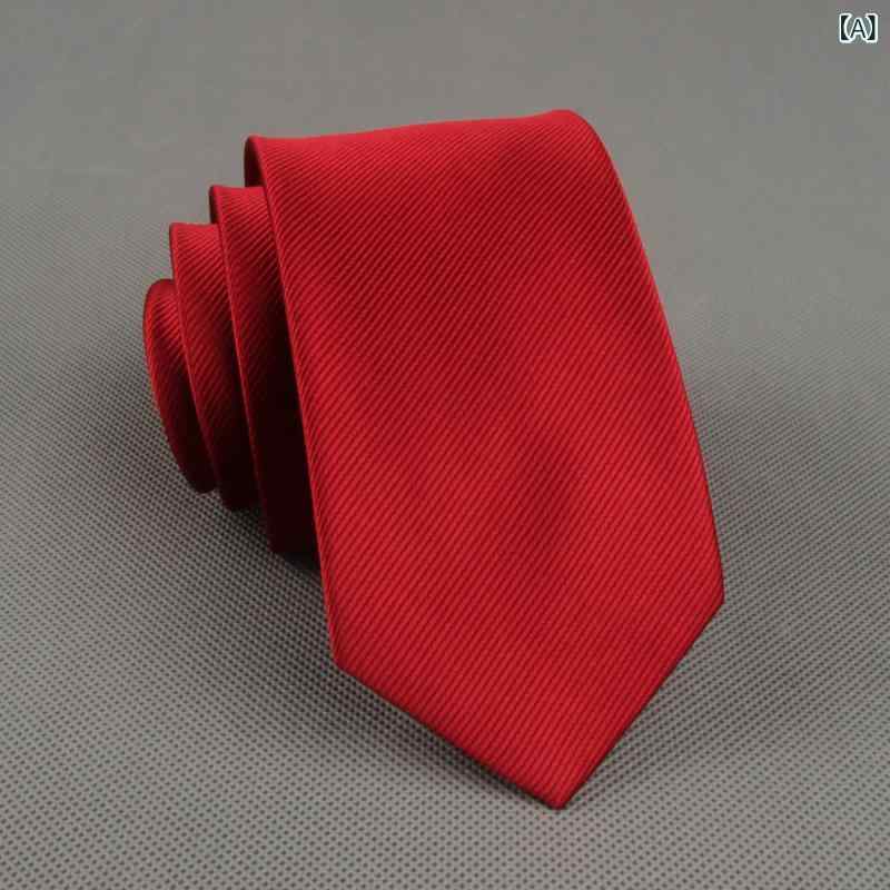 ネクタイ メンズ ナロータイ 6cm スリム ビジネス 結婚式 無地 高密度 ポリエステル パーティー 披露宴 冠婚葬祭 シンプル