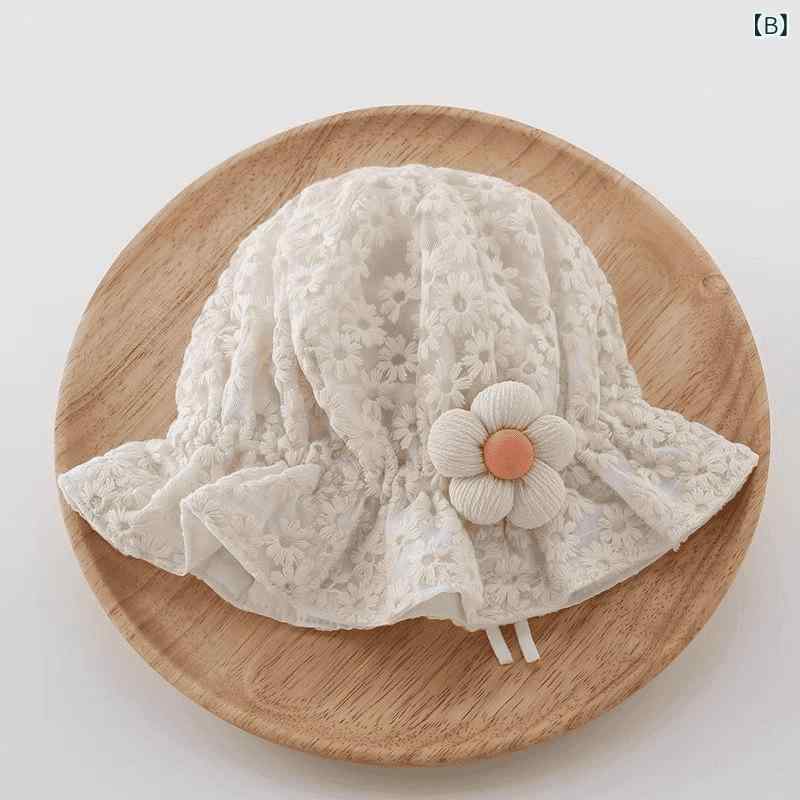 帽子 ベビー 春夏 薄手 日よけ UVカット フリル プリンセス風 サイズ調整 かわいい...