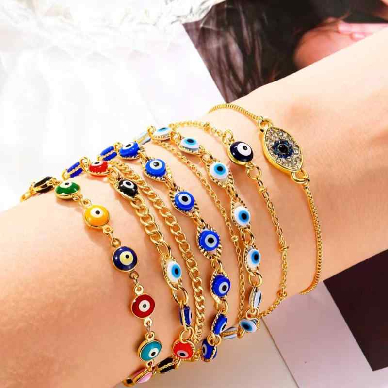 Evil Eye マルチカラー カボション ブレスレット 楽天市場】evil eye（ブレスレット｜レディースジュエリー