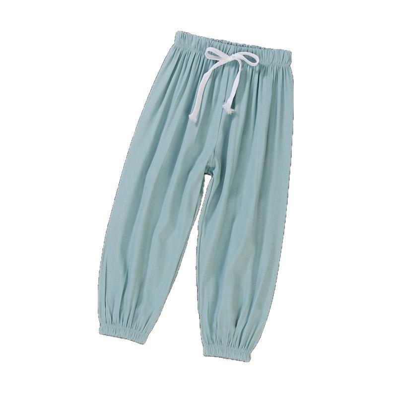 パンツ キッズ ベビー ロング丈 春夏 薄手 防蚊対策 バルーン ゆったり 綿混 コーデュロイ グリーン ライトベージュ ピンク