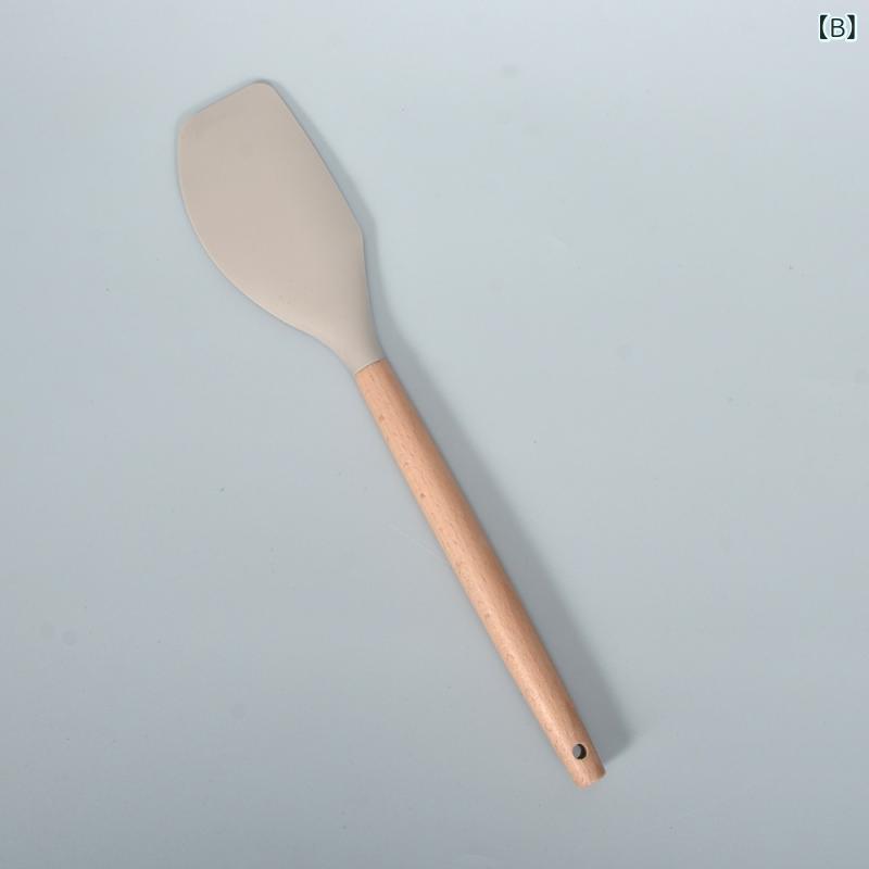 シリコンスパチュラ 木柄 厚手 耐熱 傷つけない おしゃれ キッチンツール 製菓用品...