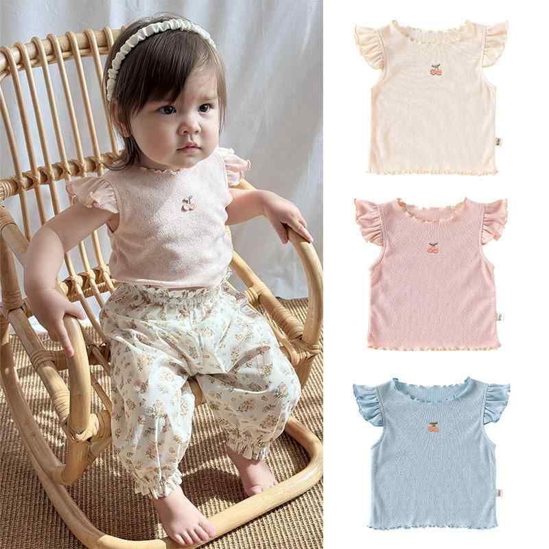 ・カテゴリ: 子供Tシャツ・スタイル: スイート・袖丈: ノースリーブ・柄: 花柄・主な素材: 綿35%、ポリエステル65%・ネックライン: クルーネック・機能: 吸湿速乾・カラー展開: 杏色、青、ピンク、緑底小花、白底黄花、黒花柄・サイズ展開: 73、80、90、100・対象年齢: 1〜3歳