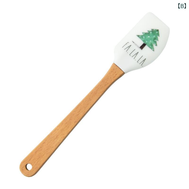 bloomelierのキッチンツール ミニスパチュラ セット シリコン 木製ハンドル 製菓用品 料理道具 おしゃれ かわいい デザイン｜アングル3