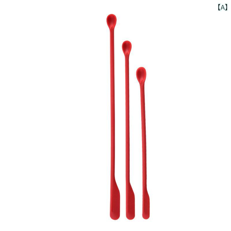 スパチュラ 3点セット シリコン製 ミニ 両端 キッチンツール 製菓用 化粧品 ジャム...