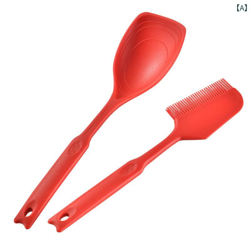 スパチュラ キッチンツール 2in1 シリコン製 耐熱 ヘラ ブラシ セット 製菓 調理器具 食品グレード