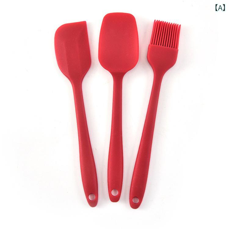 キッチンツール 3点セット シリコン製 ヘラ スパチュラ ブラシ 耐熱 製菓用品 調理...