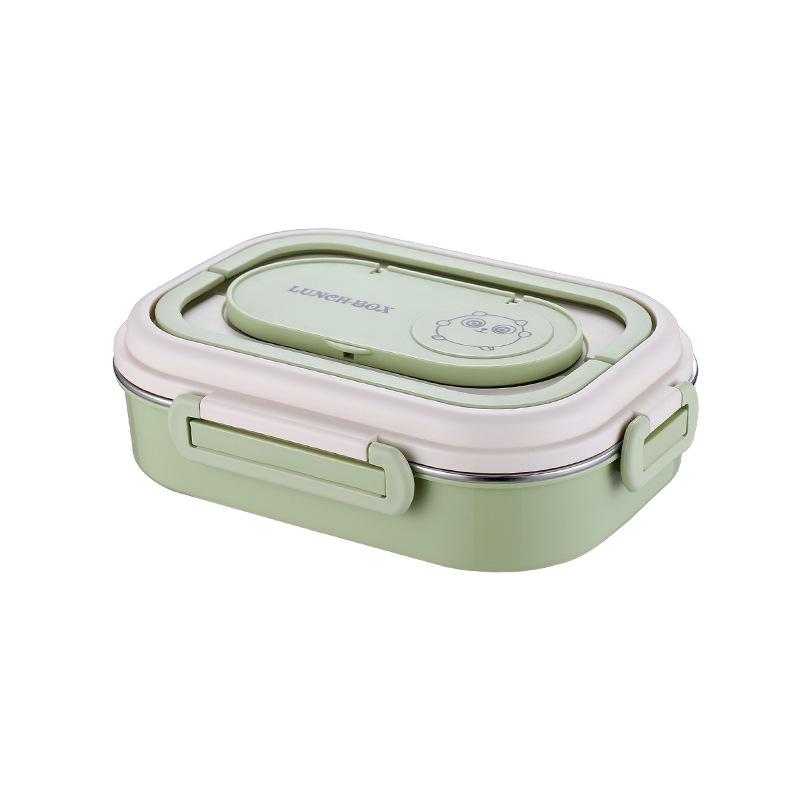 弁当箱 キッズ 保温 ステンレス 仕切り付き スープボウル付き レンジ対応 ポータブル 北欧 シンプル 通学 大容量