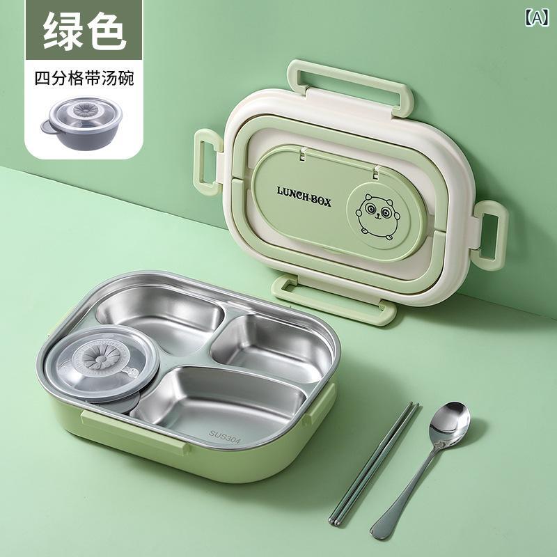 bloomelierの弁当箱 キッズ 保温 ステンレス 仕切り付き スープボウル付き レンジ対応 ポータブル 北欧 シンプル 通学 大容量｜アングル2