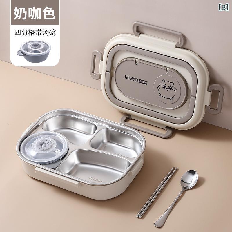 bloomelierの弁当箱 キッズ 保温 ステンレス 仕切り付き スープボウル付き レンジ対応 ポータブル 北欧 シンプル 通学 大容量｜アングル3