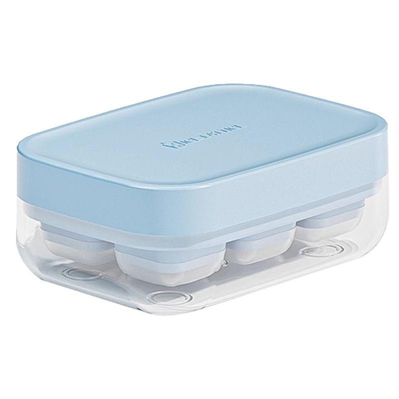 アイストレー 家庭用 シリコン 蓋付き 食品グレード ワンプッシュ 小型 正方形 冷凍庫収納
