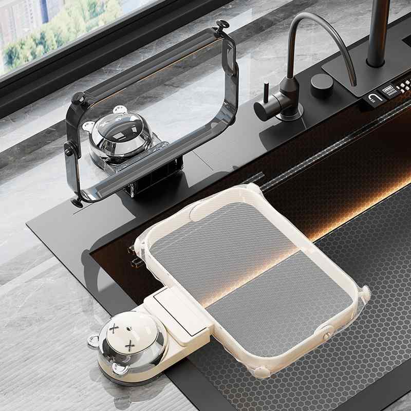 Rakuten - 水切りネット 吸盤式 排水口 ゴミ受け キッチン用品 シンク フィルター 使い捨て 掃除用品 多用途 簡易設置 三角コーナー スリム 便利グッズ 衛生用品 排水溝
