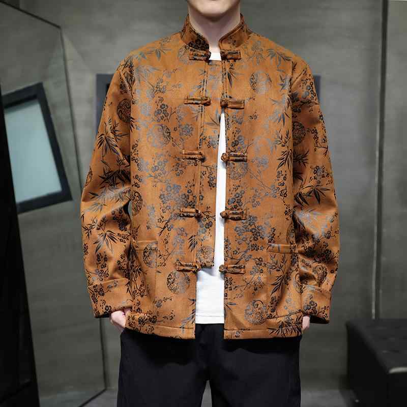 ・カテゴリ: 漢服・主な素材: ポリエステル・適用シーン: カジュアル・対象: 18～24歳・カラー展開: グリーン、コーヒー・サイズ展開: M, L, XL, 2XL, 3XL, 4XL, 5XL・スタイル: 中国風・性別: メンズ