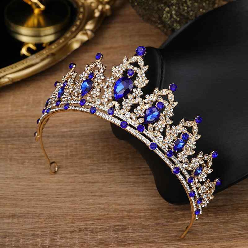 ヘッドドレス レディース ティアラ 王冠 キラキラ ラインストーン ジルコニア 合金 電気メッキ加工 結婚式 ウェディング ブライダル 花嫁 誕生日 パーティー 発表会 二次会 欧米風