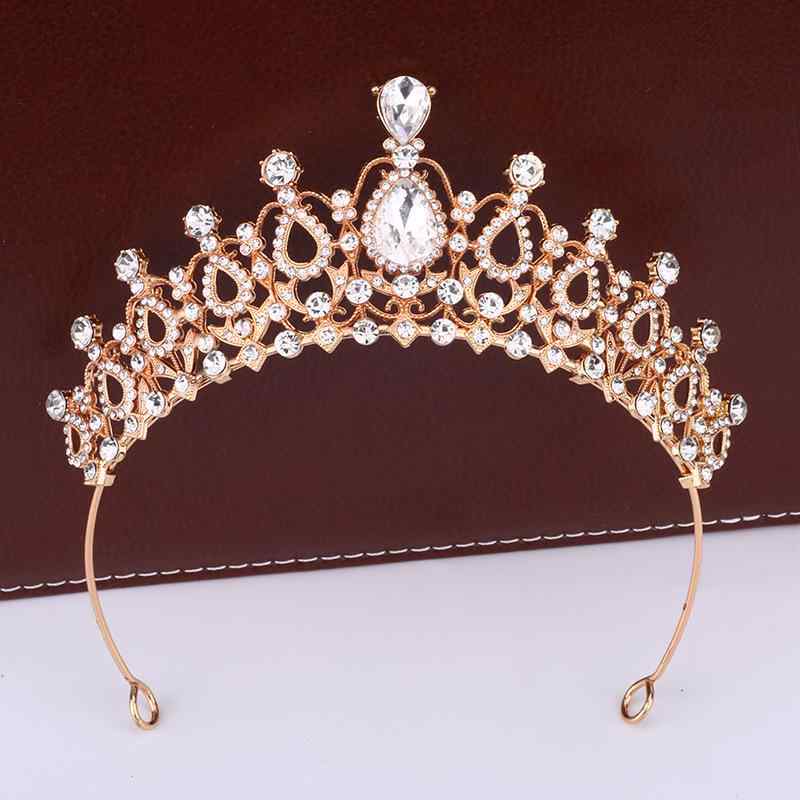 ヘッドドレス レディース キラキラ ゴージャス ティアラ クラウン 王冠 結婚式 ブライダル ウェディング パーティー プリンセス ヘアアクセサリー レトロ アンティーク風 ジルコニア 合金 電気メッキ加工 発表会