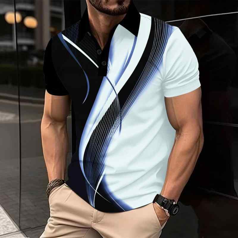 ・スタイル: ベーシック・袖丈: 半袖・フィット: ルーズ・柄: 配色・加工: プリント、染色・厚さ: 普通・素材: ポリエステル95%、綿・用途: カジュアル・カラー展開: グリーン、パープル、ブルー・サイズ展開: S、M、L、XL、XXL、XXXL・デザイン詳細: スリット・カテゴリ: ポロシャツ