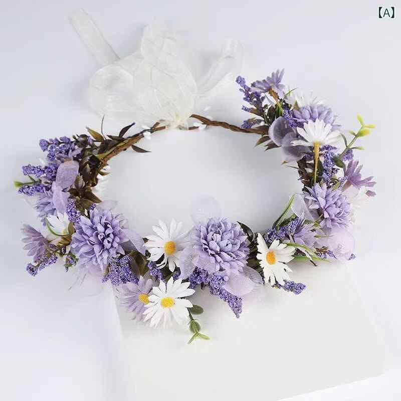 bloomelierのカチューシャ キッズ 女の子 花かんむり ヘアバンド 髪飾り 花冠 ヘッドドレス リゾート 発表会 フォーマル フラワーガール｜アングル2