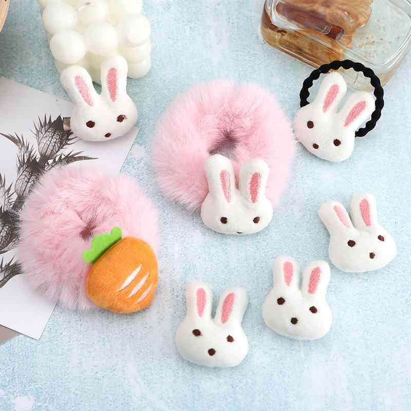乐天商城 - ヘアアクセサリー レディース ヘアゴム ヘアクリップめ ぬいぐるみ ウサギ かわいい ニンジン ブローチ ヘアクリップ キッズ り 刺しゅう