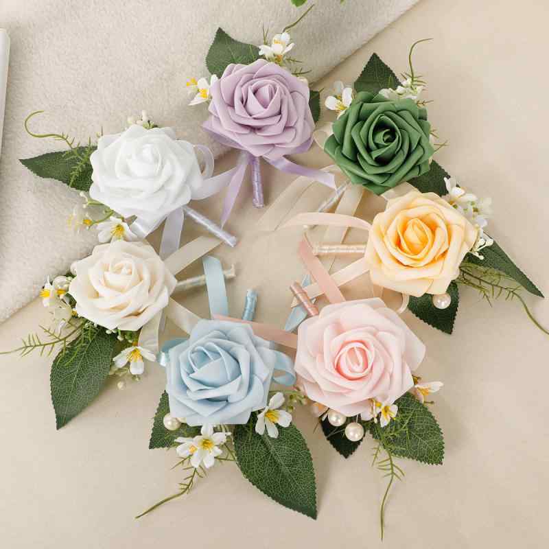 ブローチ メンズ ローズ 薔薇 リアル 造花 結婚式 新郎 伴郎 卒業式 社交ダンス スーツ 襟飾り アクセサリー