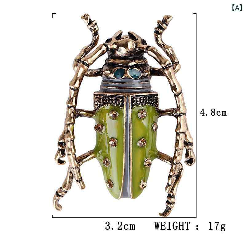 ブローチ レディース メンズ ユニセックス ジュエリー 昆虫 ハチ カブトムシ 水晶風 パール メタル クリスタル 調 レトロ アクセサリー 電気メッキ加工 かわいい ギフト 装飾の商品画像 2