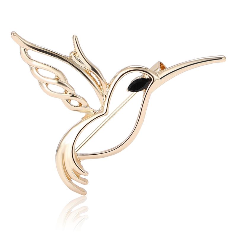 ブローチ レディース ハチドリ 鳥 モチーフ 合金 メッキ加工 かわいい 上品 カジュ...