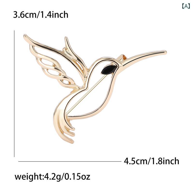 ブローチ レディース ハチドリ 鳥 モチーフ 合金 メッキ加工 かわいい 上品 カジュ...