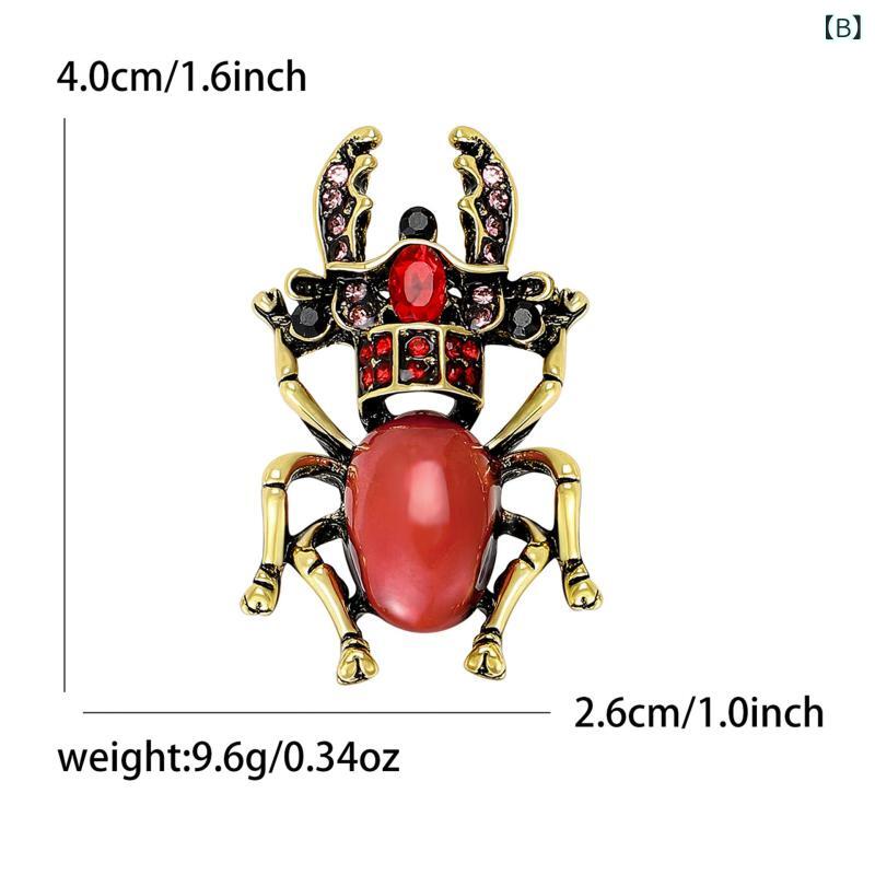 ブローチ レディース コサージュ 昆虫 甲虫 カブトムシ ラインストーン エナメル 合金 ピンバッジ アクセサリー 胸元 飾り おしゃれ 個性的 キラキラ 通勤 カジュアル フォーマルの商品画像 3