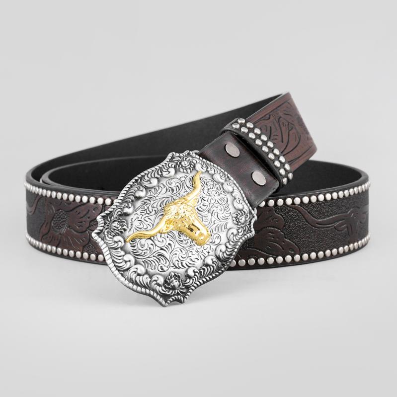 ・素材: PUレザー・バックル素材: 合金・留め具: スムーズバックル・カラー: コーヒーブラウン・幅: 約2-4cm・長さ: 110cm, 120cm, 130cm・スタイル: ストリート, 個性的・加工方法: ビーズ装飾, パンチング, ハンドメイド, エンボス加工・デザイン: 民族/国風