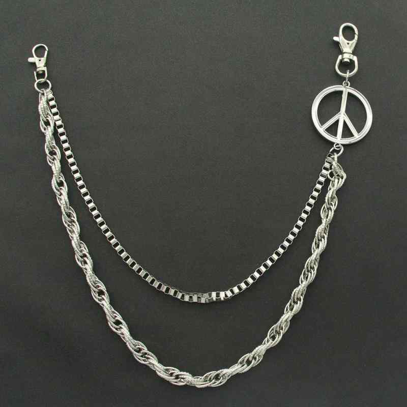 ・商品カテゴリ: ウエストチェーン・性別: メンズ・対象年齢: 大人・素材: 金属・スタイル: パンク、ヒップホップ・カラー: シルバー（二重）・ベルト仕様: 二重ループ・長さ: 60cm以下