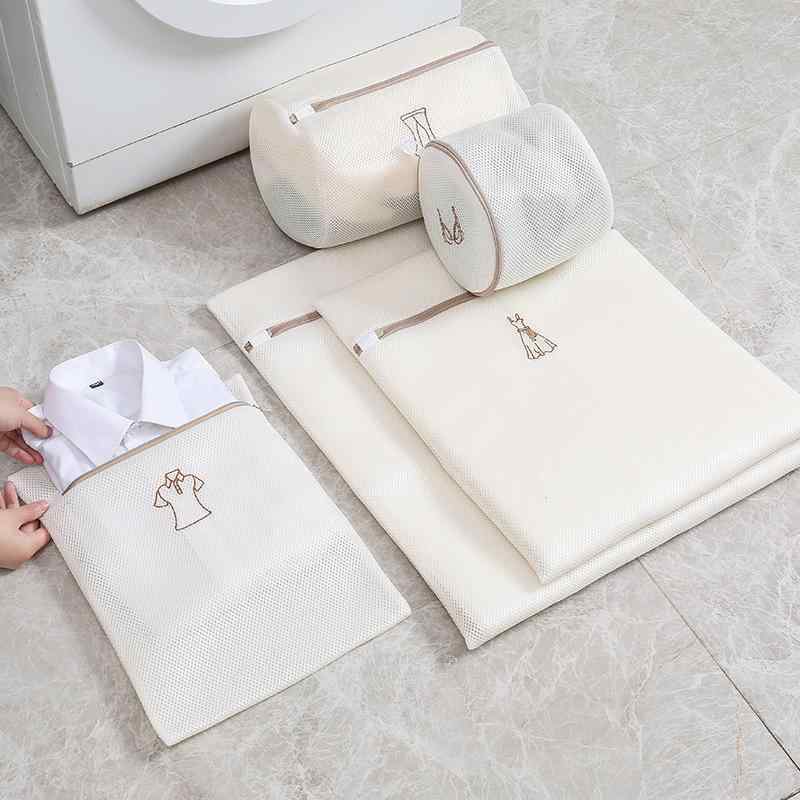 Wash Nets - 洗濯ネット ランドリーネット 刺繍入り 三層メッシュ 傷み防止 型崩れ防止 厚手 洗濯機用 下着 靴下 シャツ 家庭用 旅行 収納 丈夫