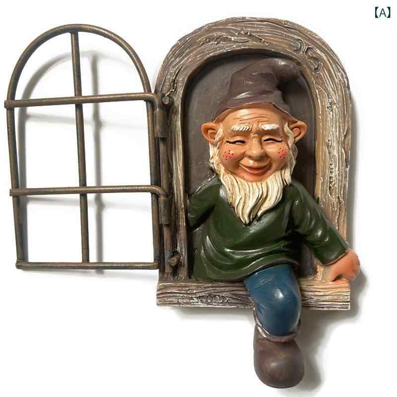 置物 ガーデンオーナメント ドワーフ 小人 ノーム クリスマス 樹脂工芸品 かわいい 庭 玄関 園芸 オブジェ 白ひげ 老人 インテリア 北欧 雑貨