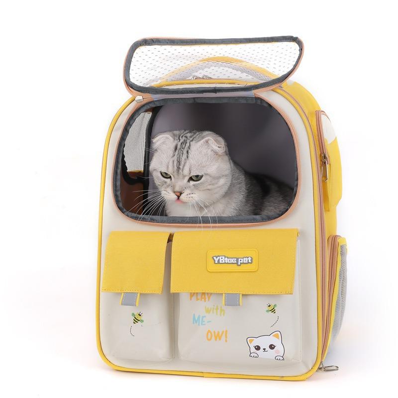 ペットキャリーバッグ 猫用 犬用 リュック 双肩 ペットバッグ 大容量 軽量 かわいい 宇宙船 通気性 2WAY 手提げ お出かけ 旅行 防災 避難用 通院