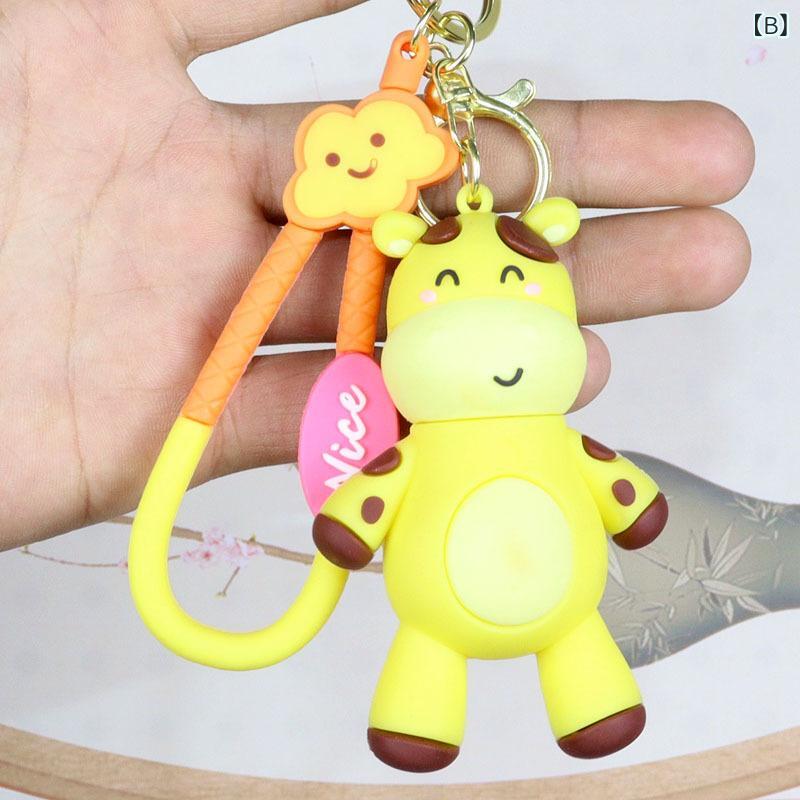 キーホルダー かわいい 動物 スクイーズ 伸縮 ストレス解消 シリコン キーリング バッグチャーム 鍵 キャラクター かわいい bloomelier-10381881 bloomelier サンプル画像3