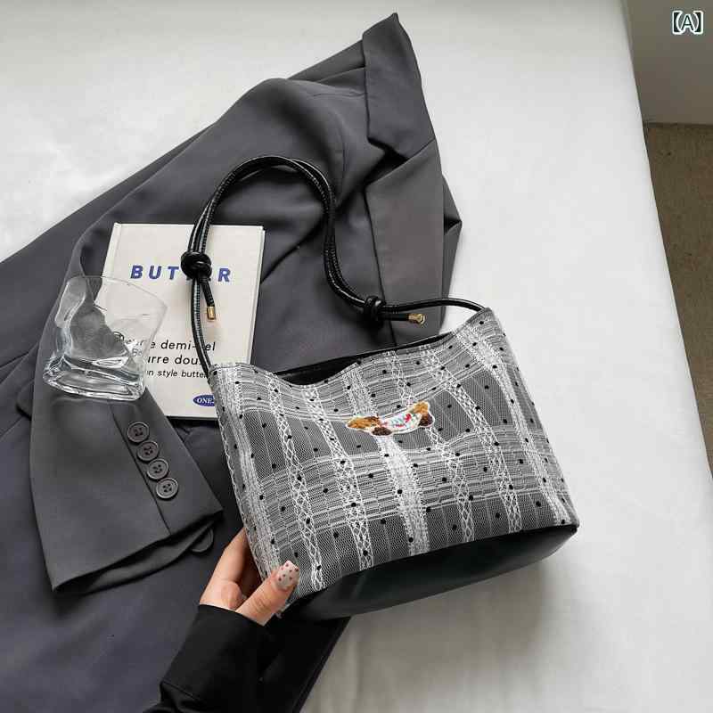 ショルダーバッグ レディース 帆布 水桶型 2way 斜めがけ 肩掛け トートバッグ レース ドット 水玉 おしゃれ 巾着型 ミニバッグ 通勤 通学 デイリー 軽い 軽量
