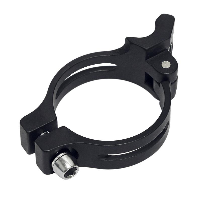 Bicycle Parts Front Derailleur Adapter Clamp Band Road Bike Folding Bike Direct Mount Aluminum Alloy Lightweight Black